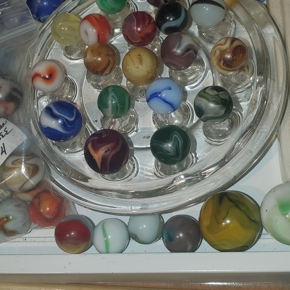 HUGE MARBLES COLLECTION 34LBs GERMAN CAC AKRO PELTIER JABO MARBLE KING DISPLAYS - Picture 6 of 16